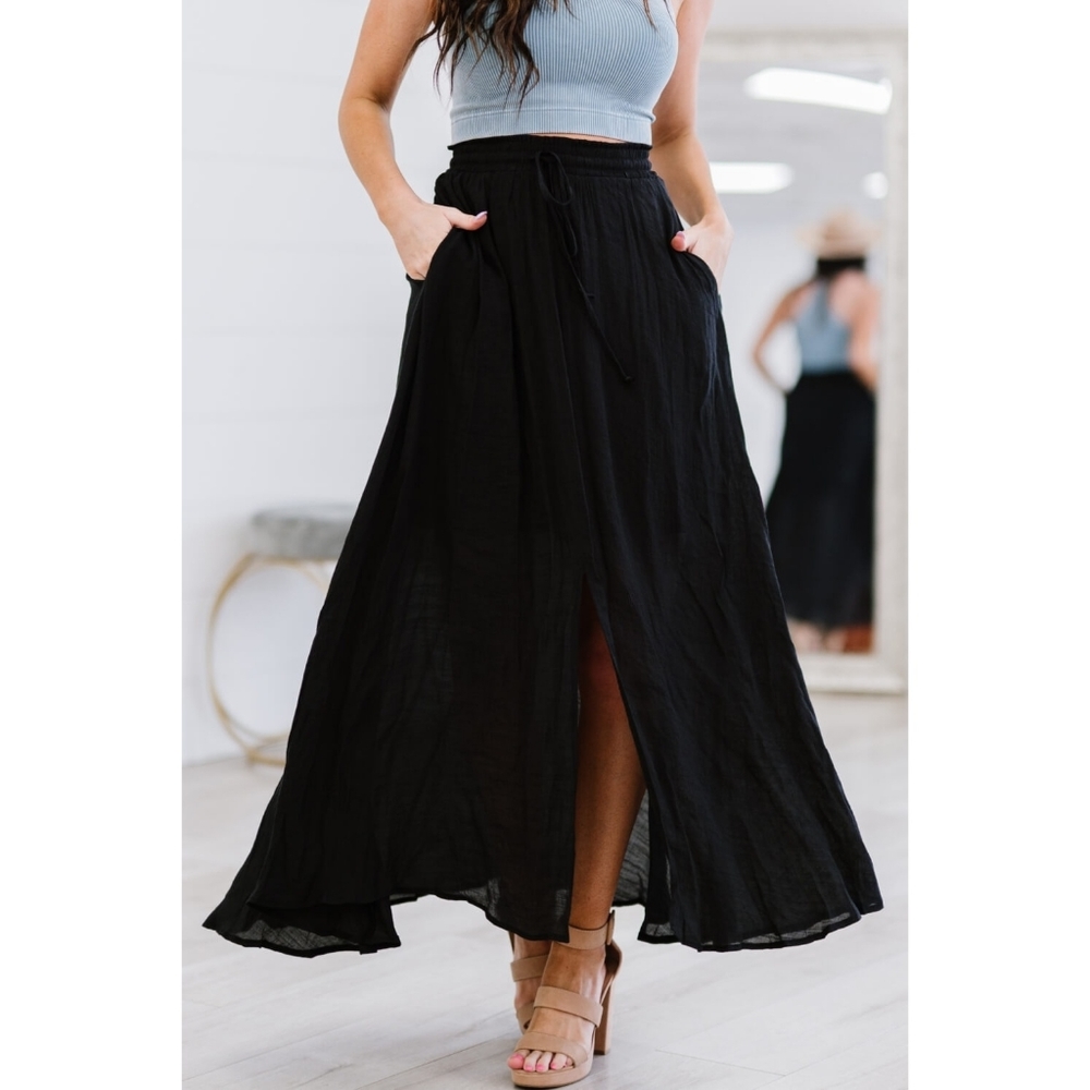 Sweet Lovely by Jen Leaps and Bounds Slit Maxi Skirt - Picture 1 of 6
